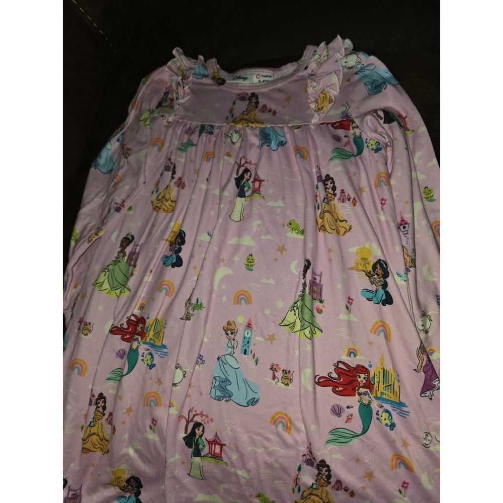 Patpat Disney princess ariel Cinderella Belle mulan tiana dress size 5 6 - Picture 2 of 4